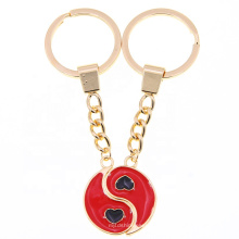 Retro Keychain Tai Chi Padrão destacável conjunto unissex Jewelry Carchain Titular Ringue de lembranças Presente